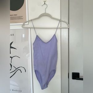Lavender ribbed bodysuit